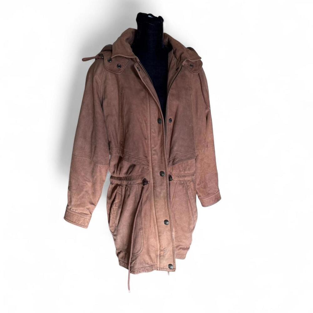 100% leather vintage brown jacket - Picture 2 of 8